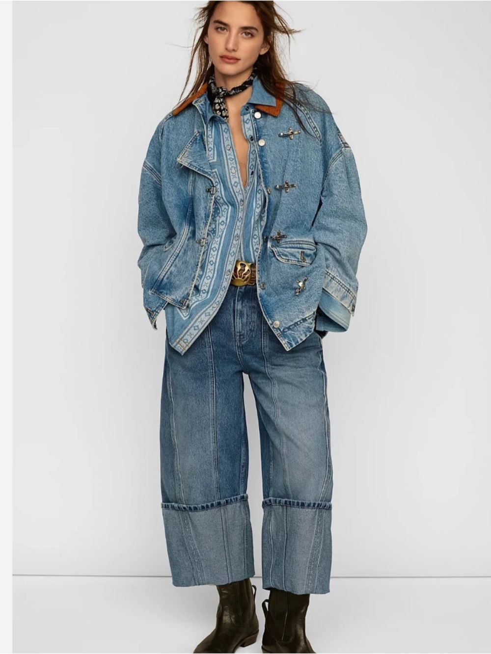 We The Free Olsen Cuffed Crop Barrel Jeans  We The Free NWT